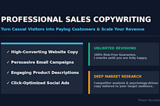 write professional sales copywriting for your business