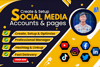 create, set up, and optimize all social media accounts professionally gmb
