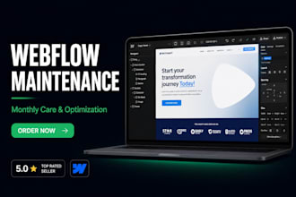 maintain, optimize, and fix bugs on your webflow website monthly as a developer