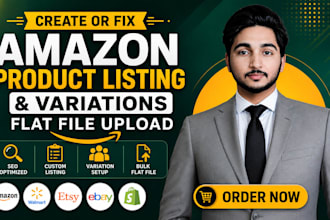 do amazon variation listing or amazon listing via flat file