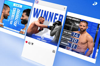 design premium sports graphics, MMA, football posters