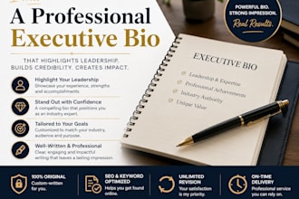 write a professional executive bio linkedin bio for CEO, founders and leaders