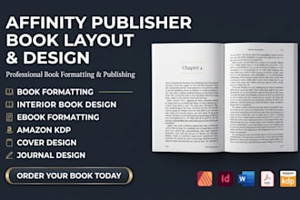 affinity publisher book formatting, magazine, brochure, workbook, amazon KDP