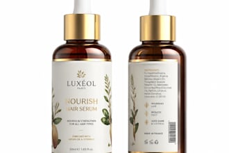 create premium 3d bottle mockup and product label design
