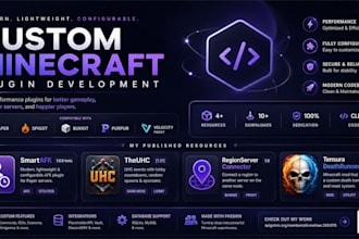 develop a custom minecraft paper, spigot or bukkit plugin