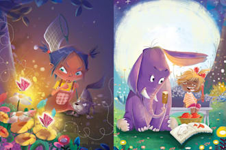 by free hand story book illustation