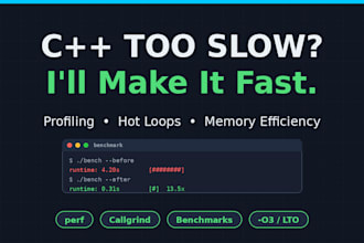 optimize your cpp code for speed and memory efficiency