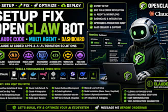 setup fix open claw bot claude code multi agent dashboard claude ai coded apps