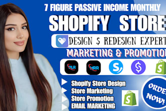 design shopify store, shopify products listing, etsy, whop, stan store marketing