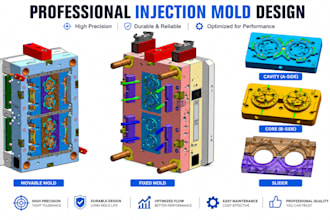 create 3d printable mold, injection mold, plastic mold, stl file for printing