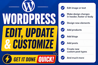 quickly edit your wordpress website