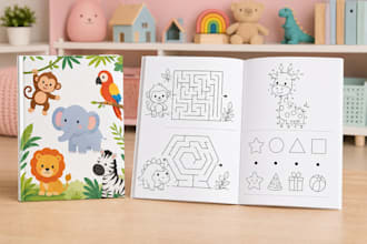 design kids activity book printable kindergarten worksheets or kdp book interior