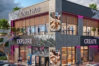 do interior design, 3d render for house, kitchen, restaurants, coffee shop