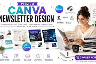 do responsive canva newsletter email template presentation brochure flyer design