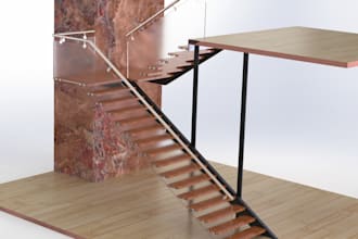 design floating staircase for you as required