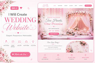 create a responsive wedding invitation website