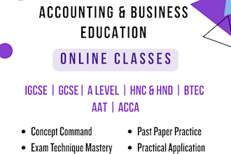 be your a level accounting expert tutor