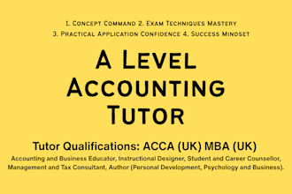 be your a level accounting expert tutor