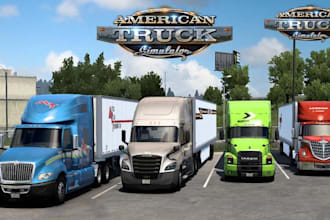create american simulator truck, ats truck mod, fivem car and trailers