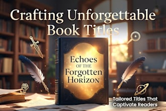create catchy and memorable title for your book, novel, screenplay or drama