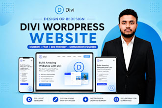 design or redesign divi wordpress website with divi builder