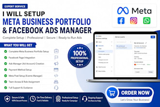 setup meta business portfolio and facebook ads manager