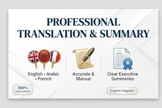 do professional translation and executive document summaries