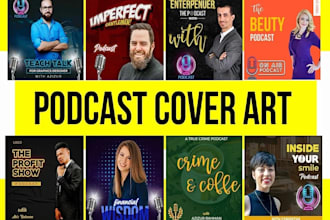 podcast cover art or podcast logo designer