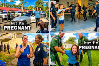 design high CTR police bodycam and true crime youtube thumbnails