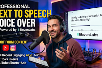 text to speech voice over using eleven labs