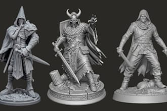 sculpt 3d miniature warhammer 40k 3d model dnd tabletop figurine stl 3d printing