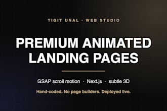 create a premium animated landing page with gsap scroll effects