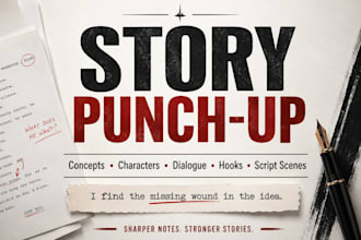 punch up your script, story concept, or dialogue