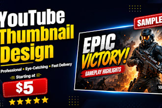 design eye catching youtube thumbnails for your channel