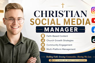 christian social media manager for church instagram youtube facebook tiktok acct