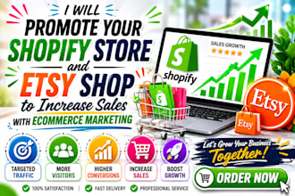 promote your shopify store and etsy shop