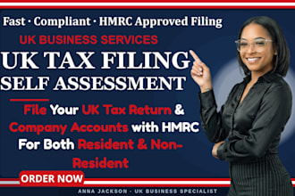 file UK company accounts ct600 and self assessment to hmrc