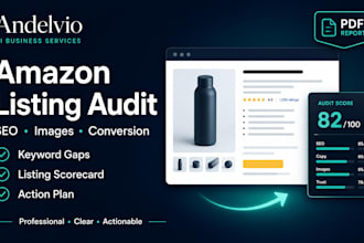 audit your amazon listing for SEO, images, copy and conversion