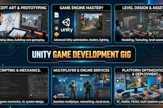build a unity game with c sharp scripting and gameplay