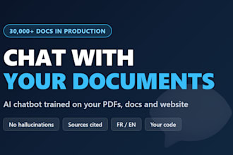 build an ai chatbot trained on your documents and website
