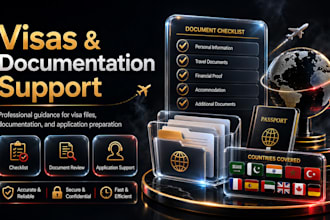 prepare a visa document checklist and travel application guide