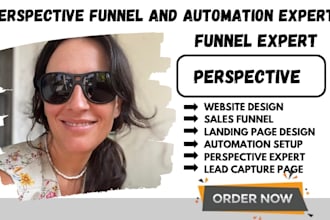 setup perspective crm build perspective funnel landing page email automation