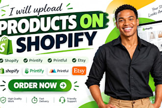 upload products on  printify, printful and shopify store