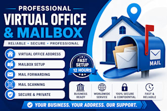 provide virtual address, virtual office, mailbox and mail forwarding