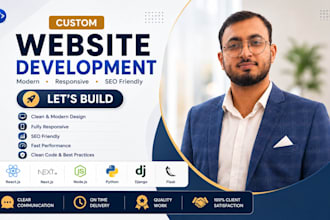 develop a responsive react js next js website or full stack web app guru