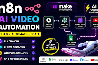 build n8n ai video automation made automitasation ai, automitasation, make