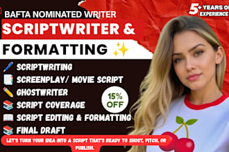 ghostwrite screenplay scriptwriting filmscript true crime movie script treatment