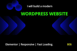 design a modern responsive wordpress website with element