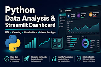 do python data analysis cleaning visualization streamlit dashboard