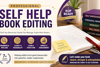 edit your self help book for amazon KDP